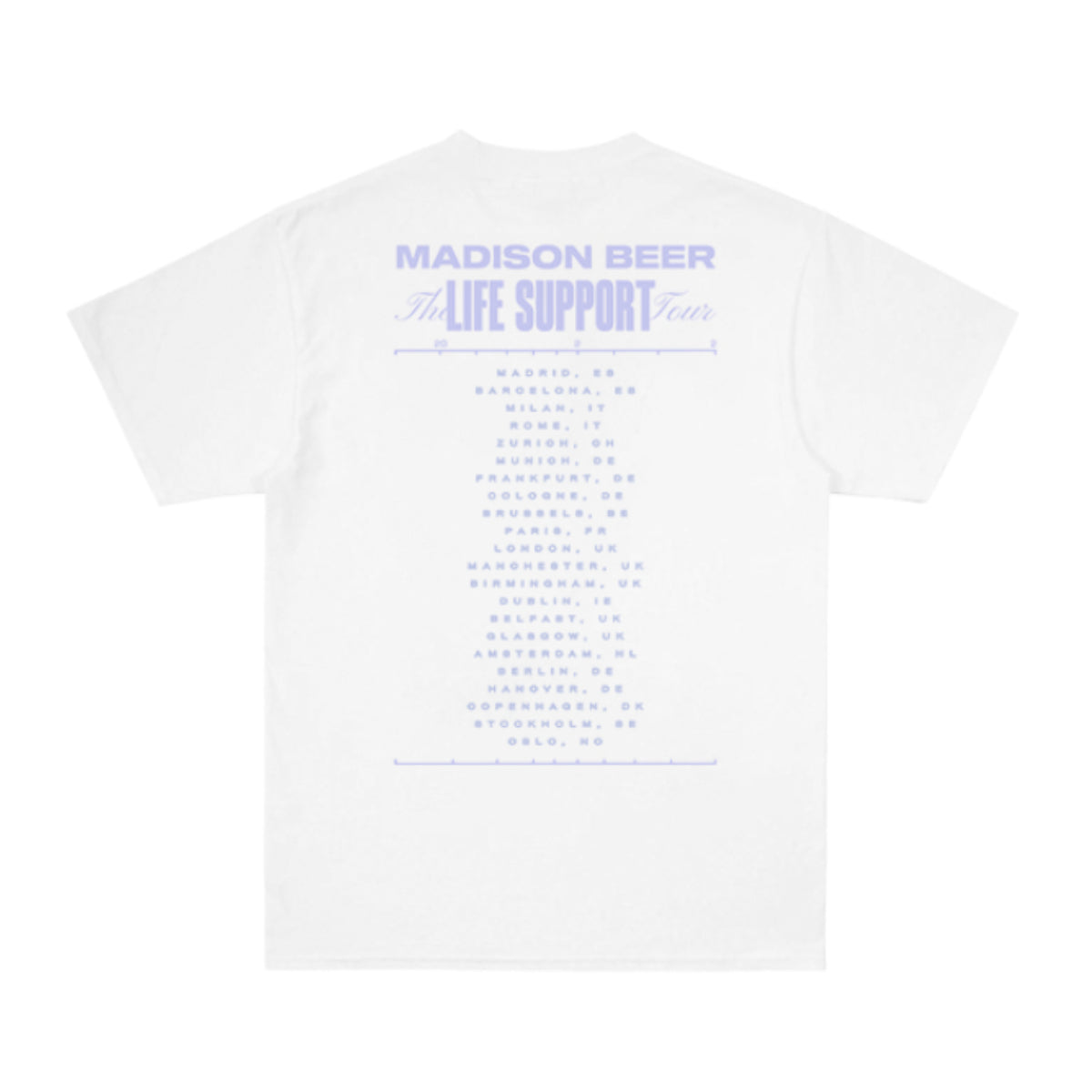 eksotisk Kommunisme subtropisk Life Support Tour EU Silhouette White T-Shirt – Madison Beer
